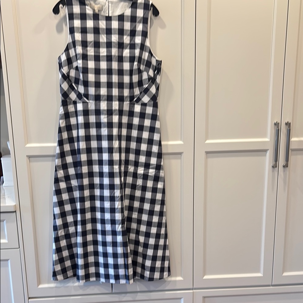 Classic Black and White Checkered Dress